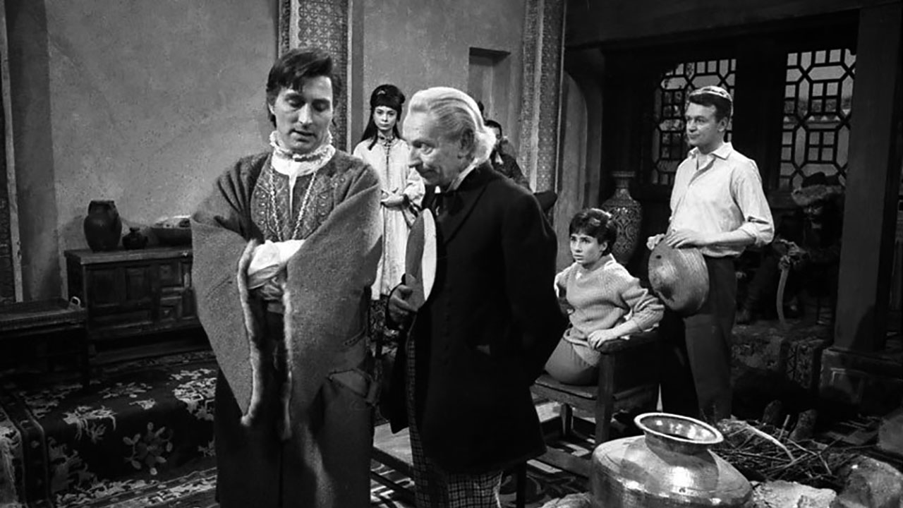 William Hartnell and Mark Eden in Doctor Who: Marco Polo.