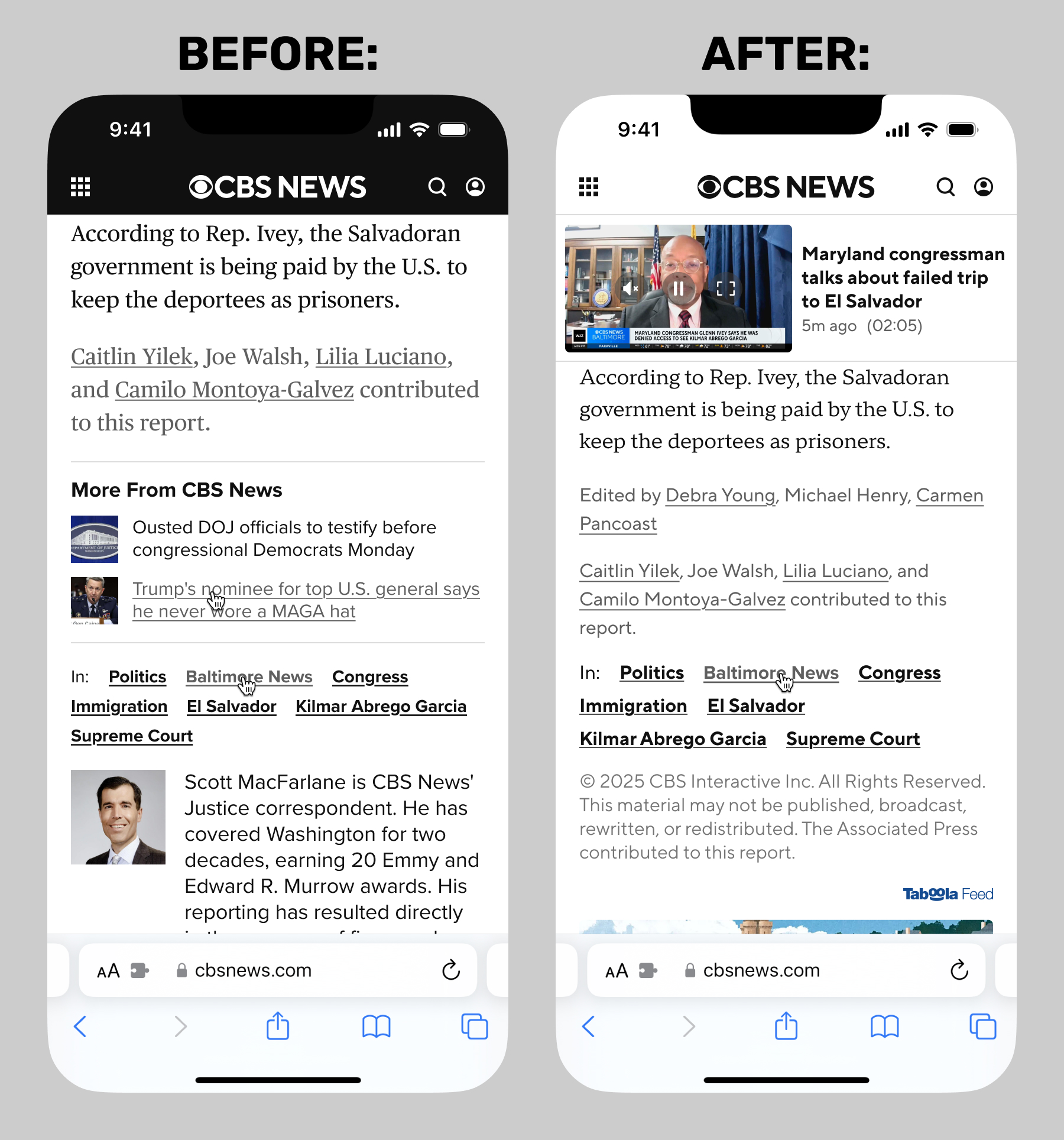CBS News article footer