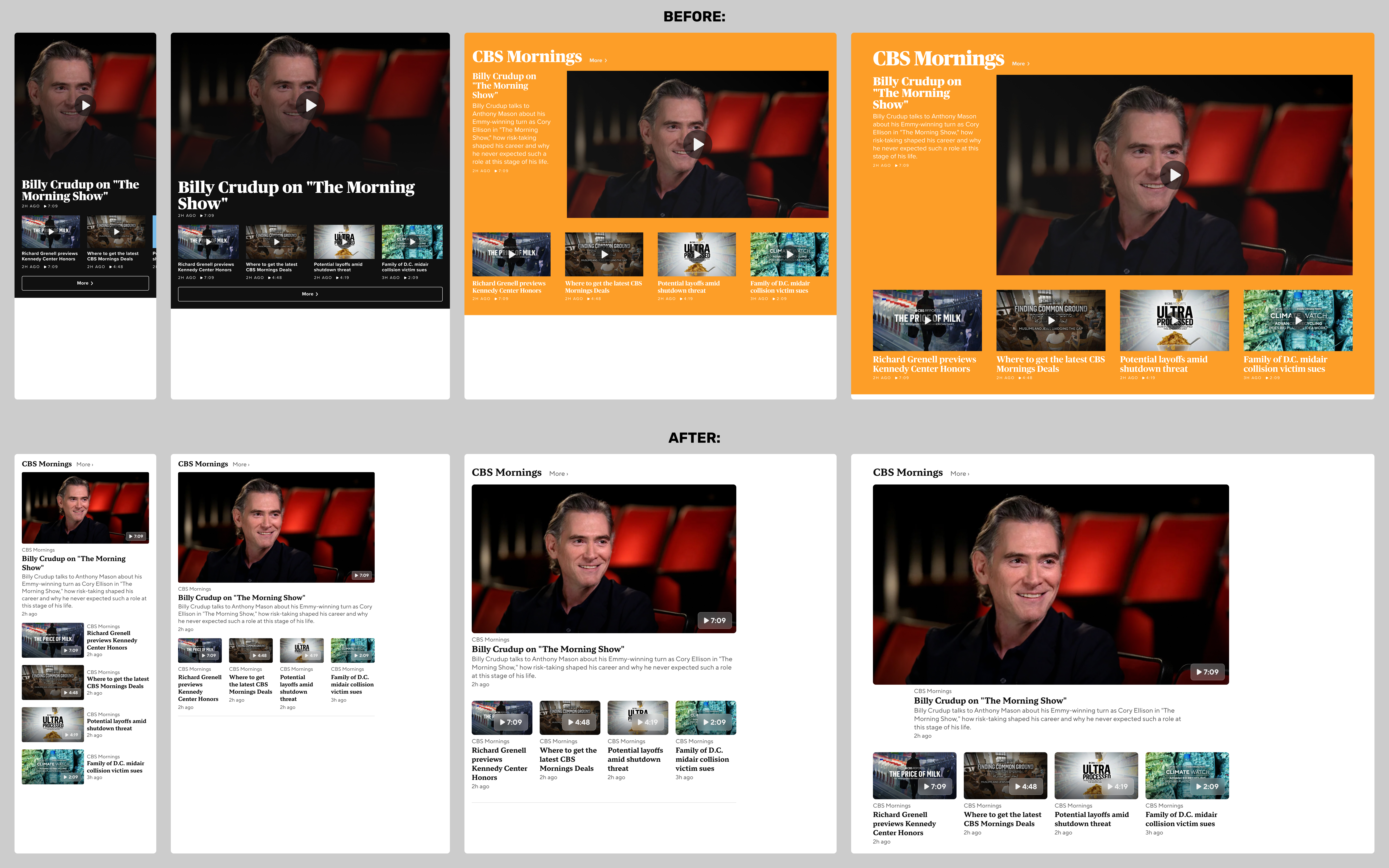 CBS News homepage redesign