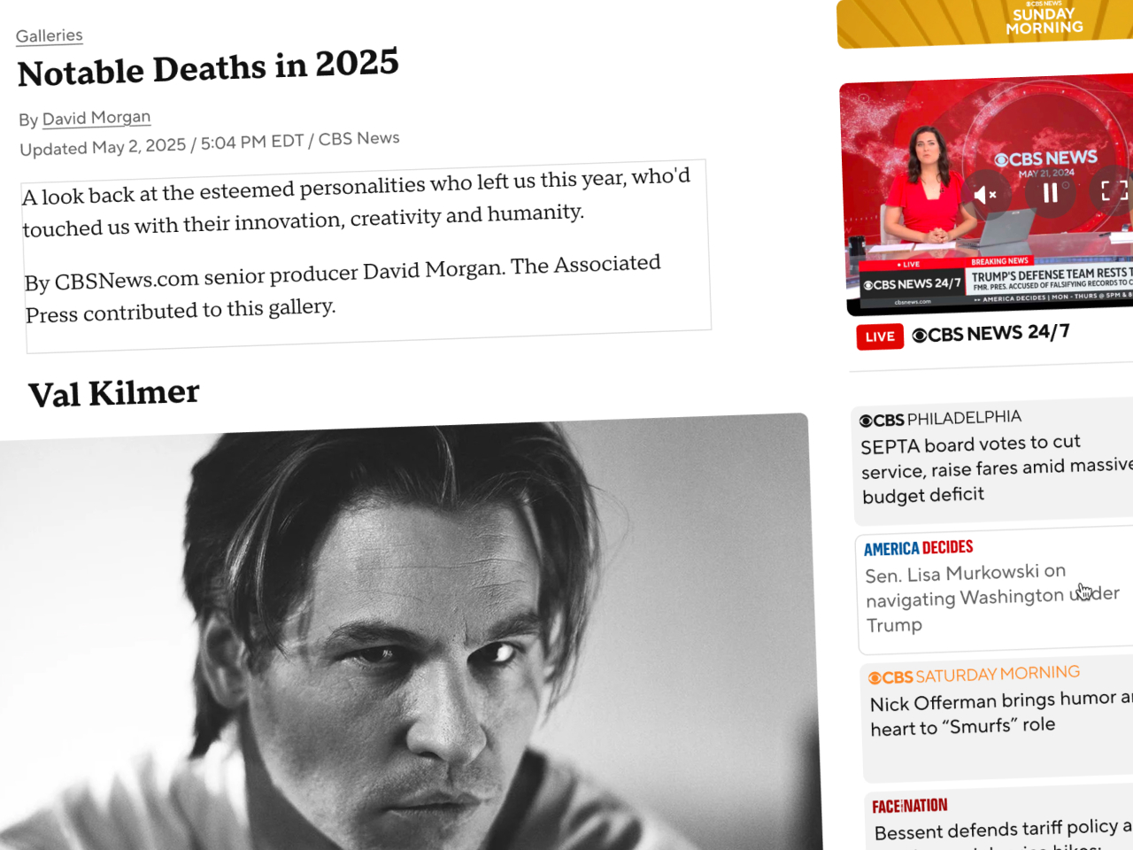 CBS News Article and Liveblog Redesign