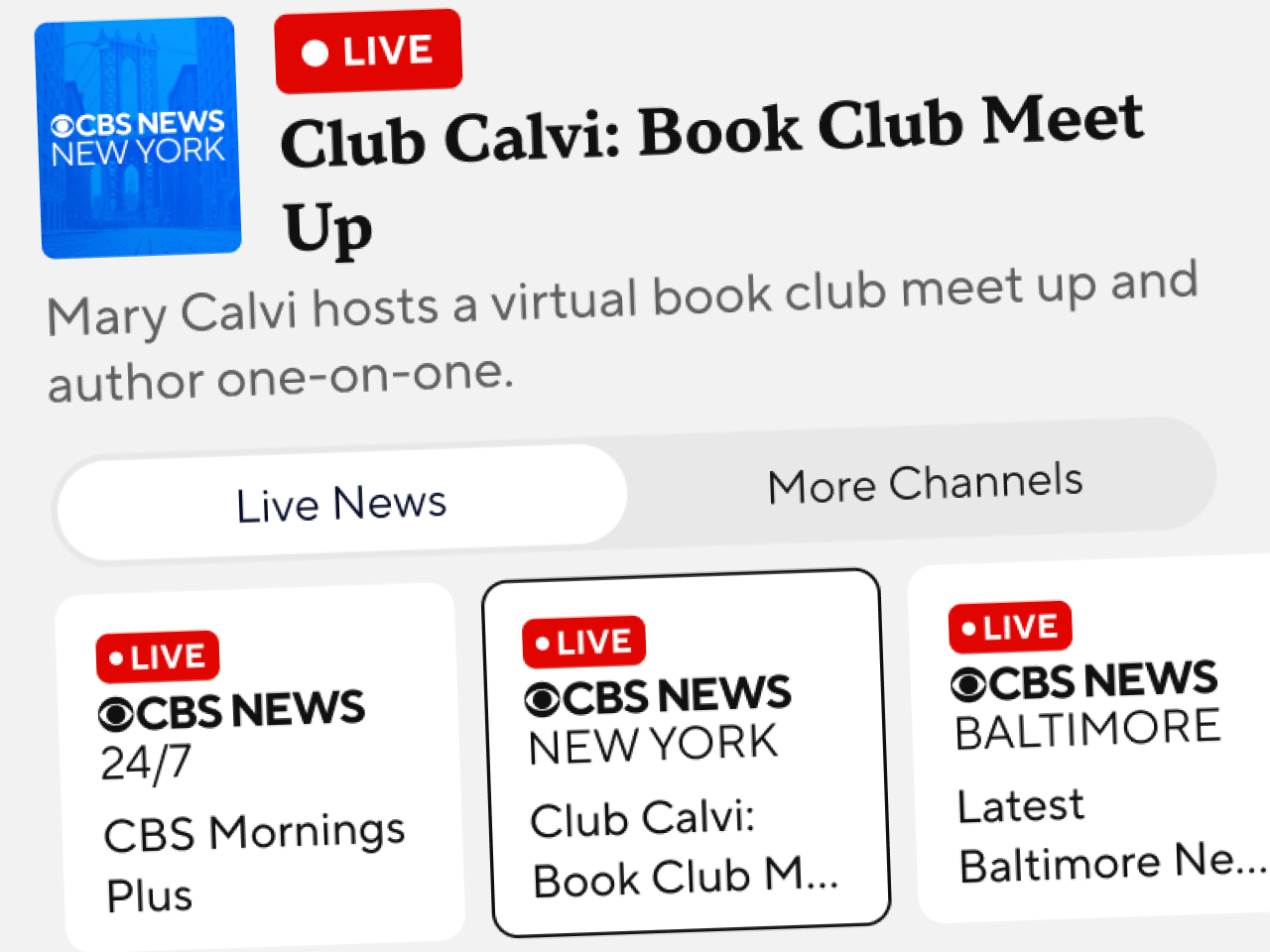 CBS News Watch Experience Web