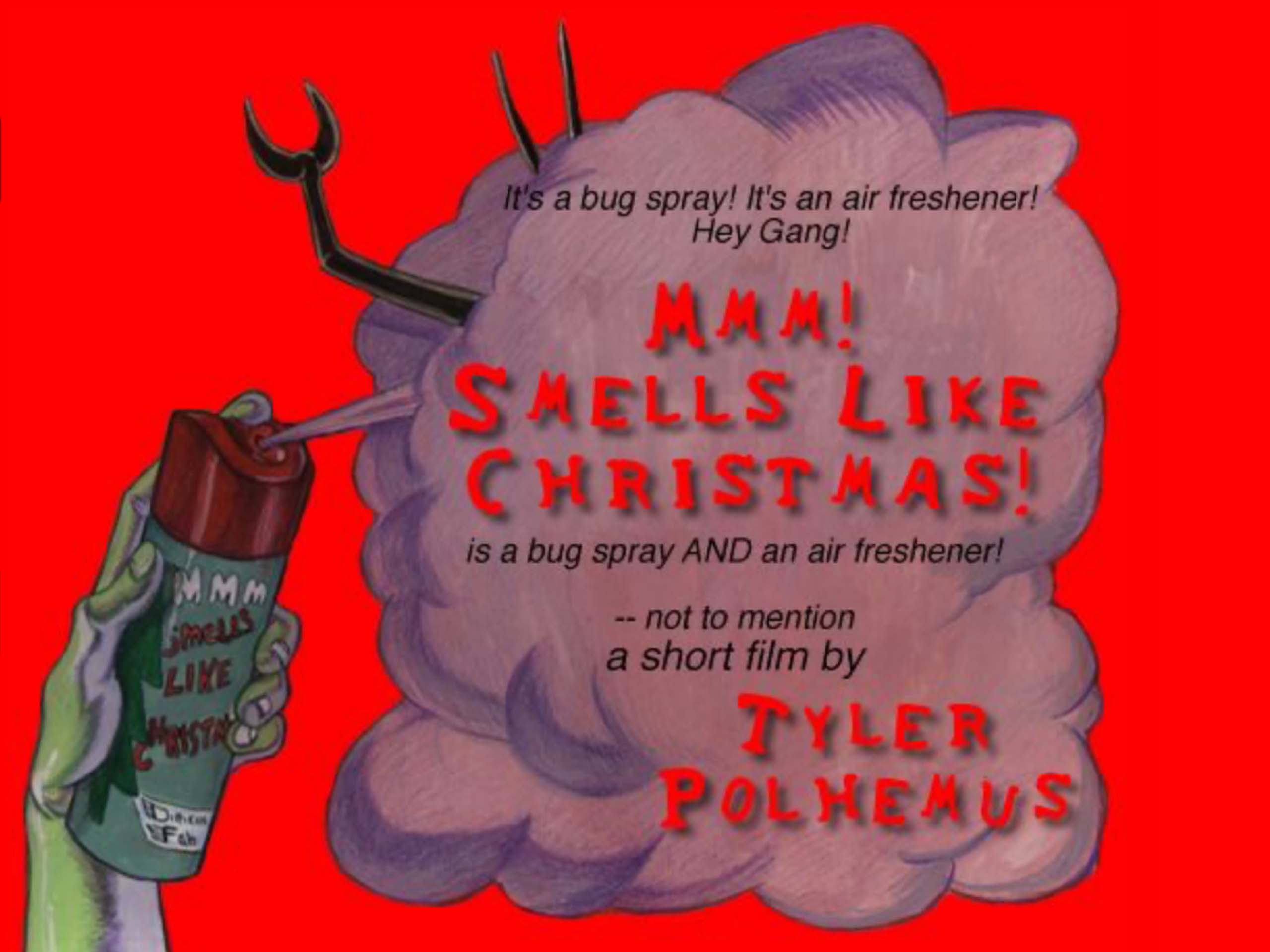 A screenshot from the Mmm! Smells Like Christmas! movie promotional website.