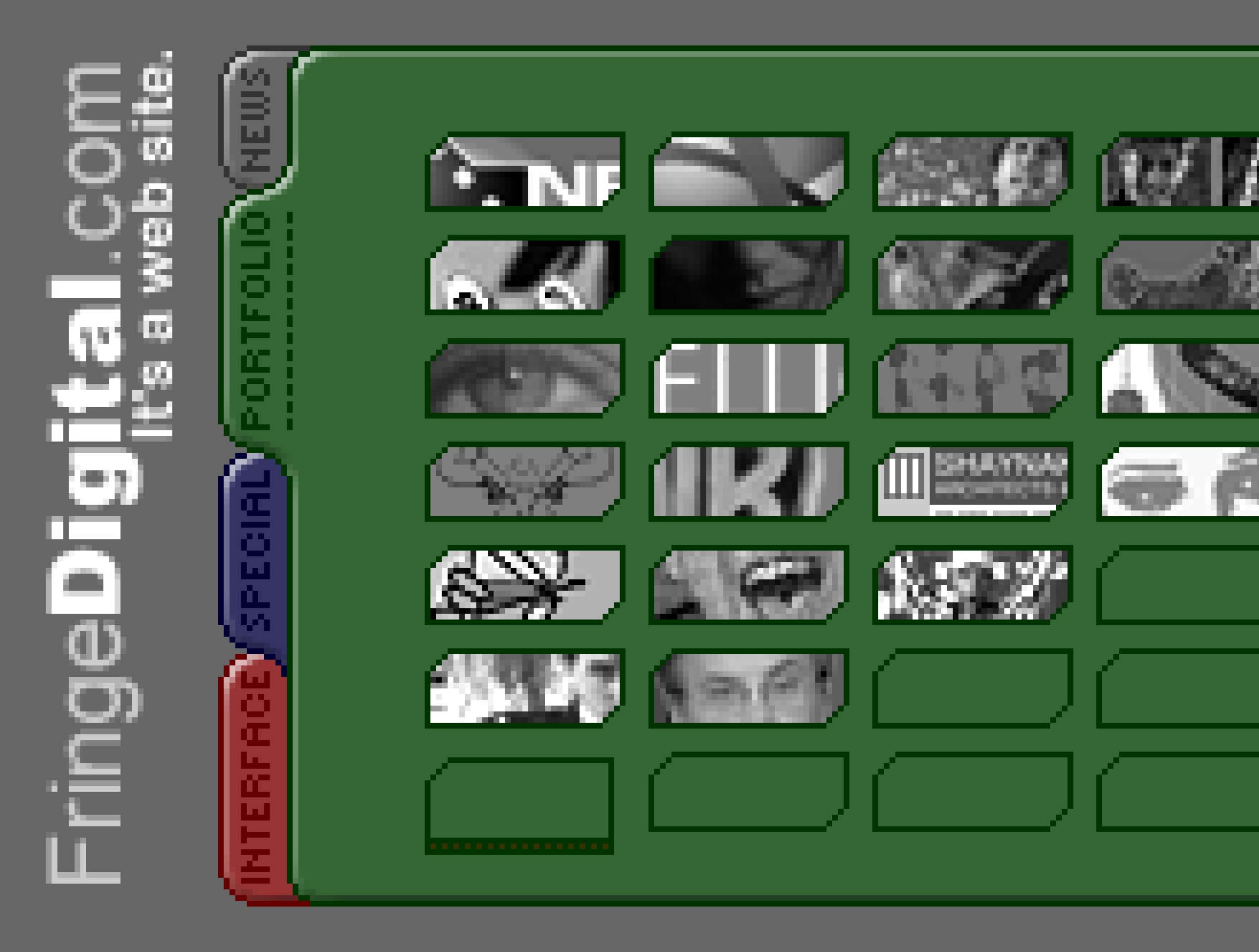 A screenshot from an early version of my personal site.