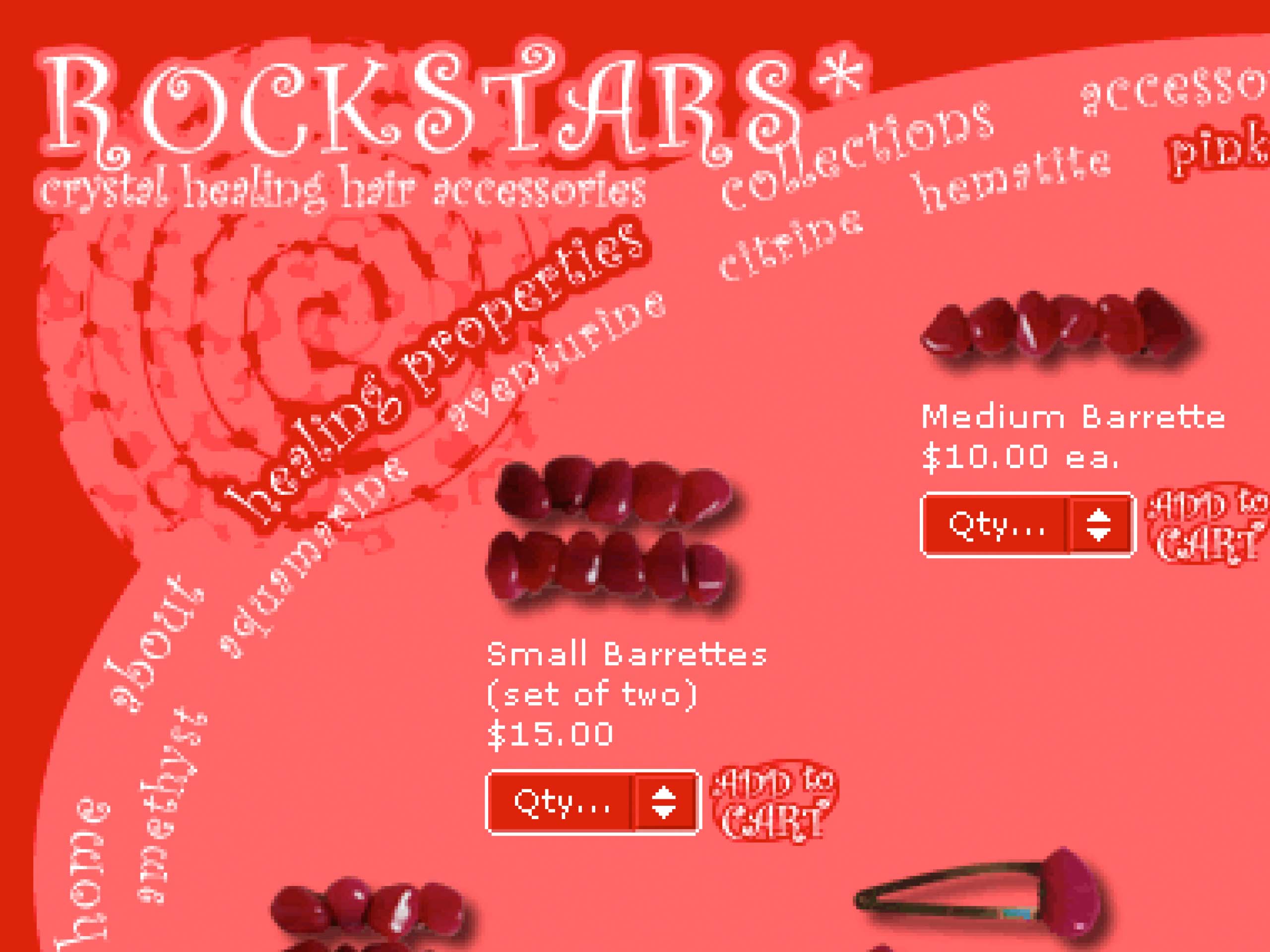 A screenshot from the Rockstars e-commerce website.