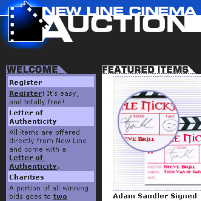 New Line Cinema Auction