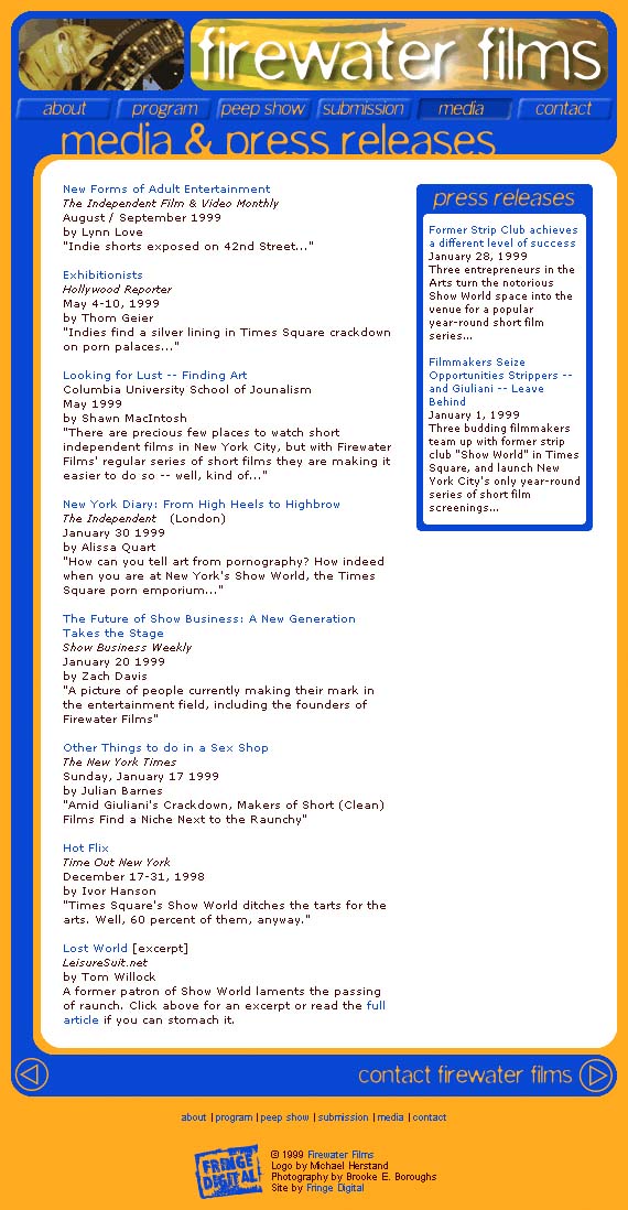 Firewater Films - Media