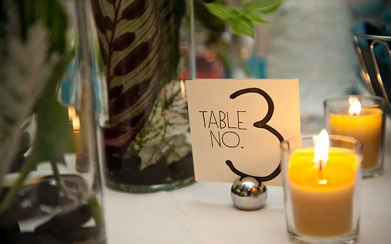 wedding table number cards
