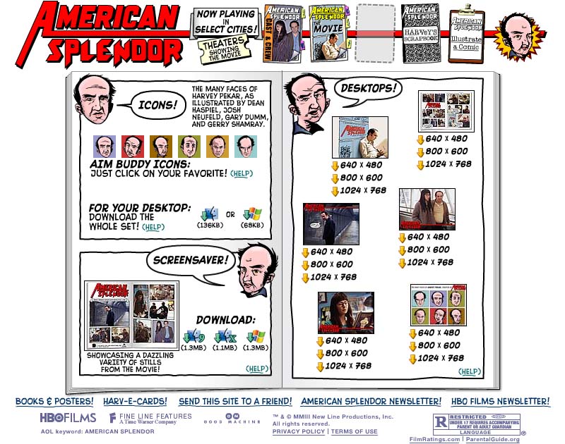 American Splendor - Downloads Screen