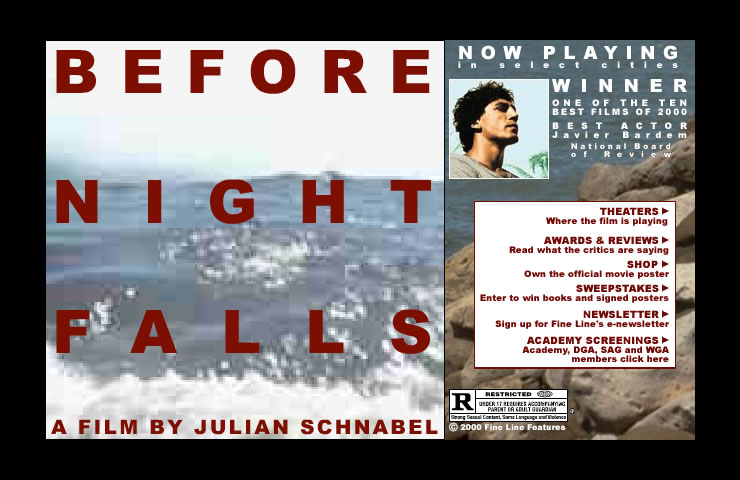 Before Night Falls - Home Screen