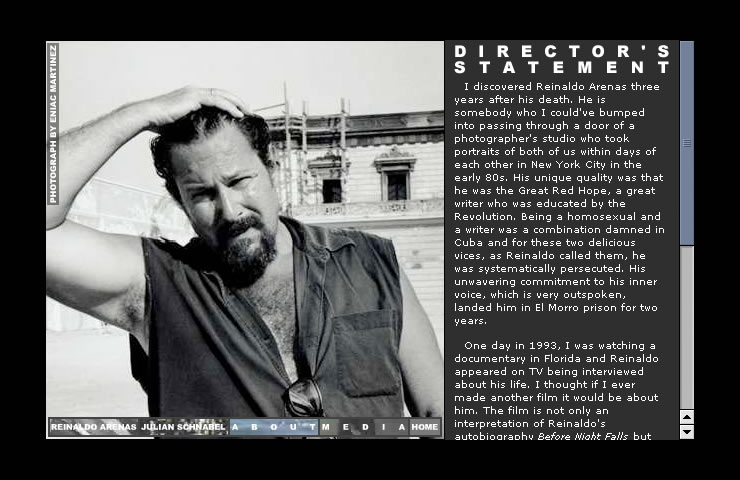 Before Night Falls - Director's Statement Screen