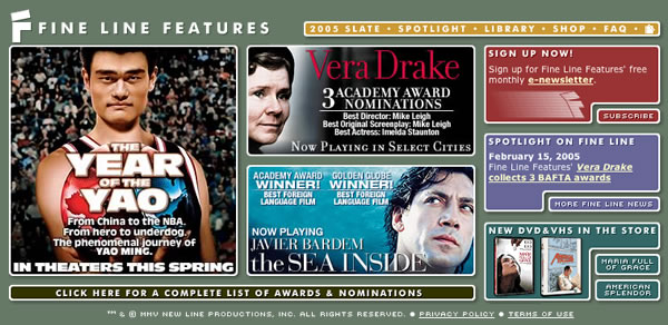 Fine Line Features - Home Screen