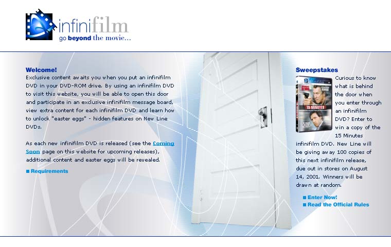 infinifilm - Exclusive Content Screen