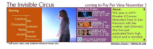 The Invisible Circus - Pay Per View