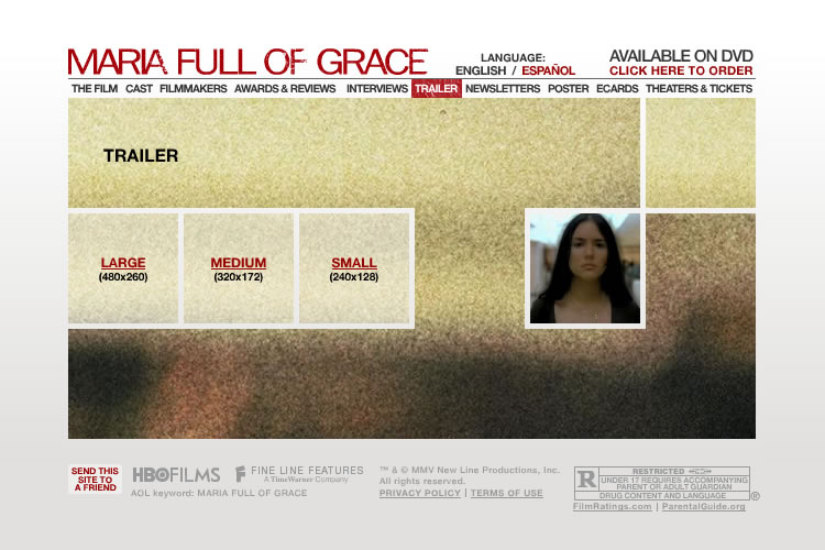 Maria Full of Grace - Trailer Screen