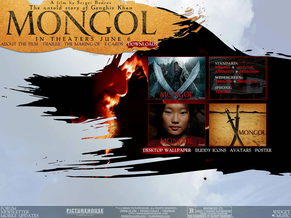 Mongol - Downloads Screen