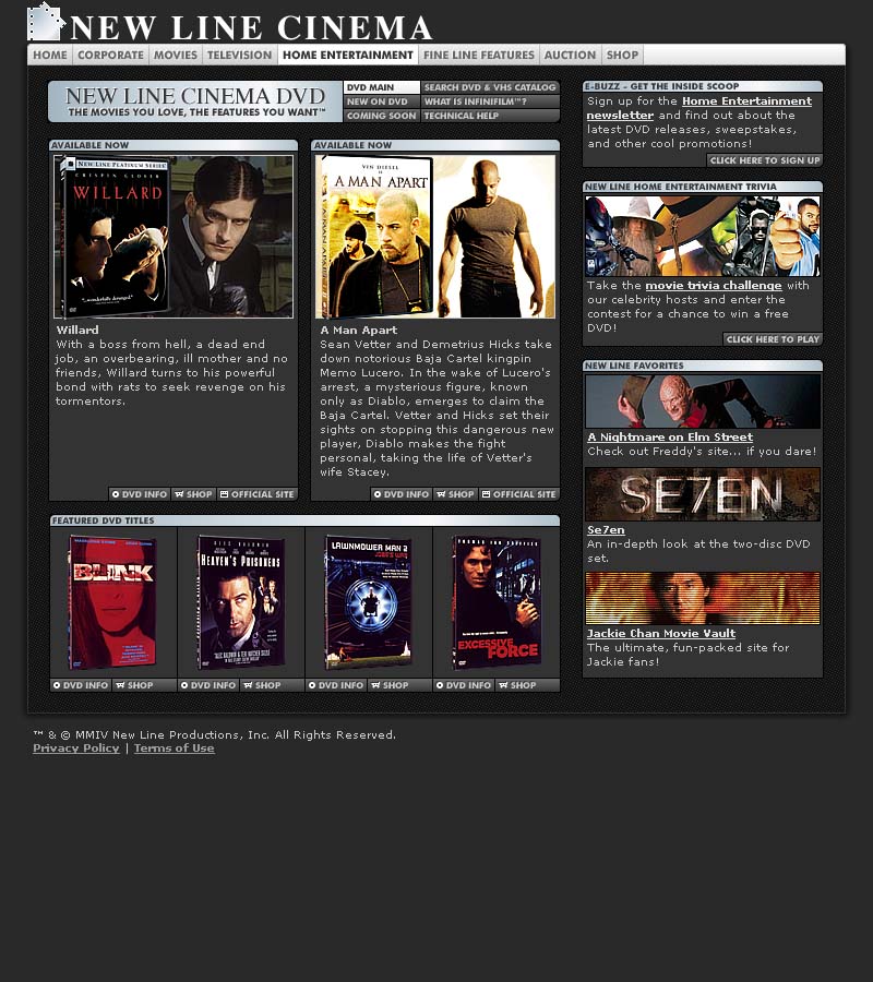 New Line Cinema - DVD