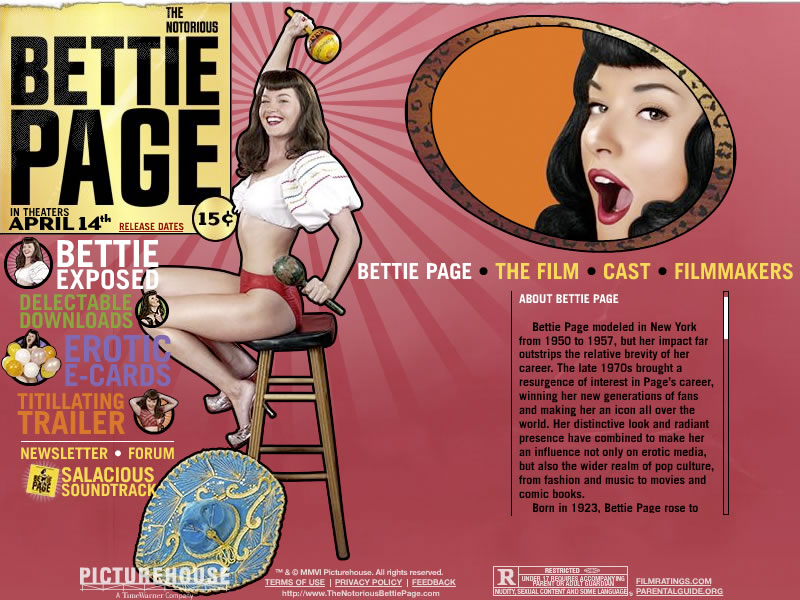 The Notorious Bettie Page - About Screen