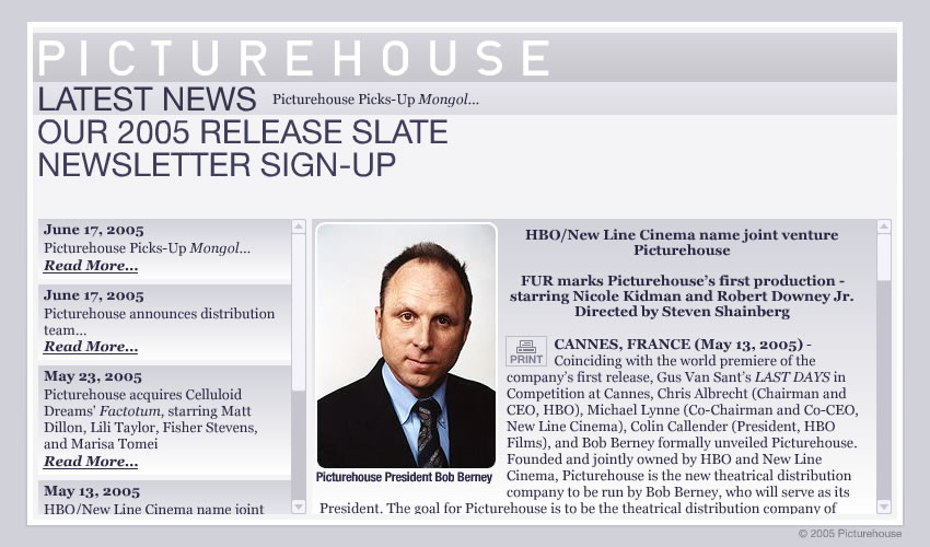 Picturehouse - Press Screen