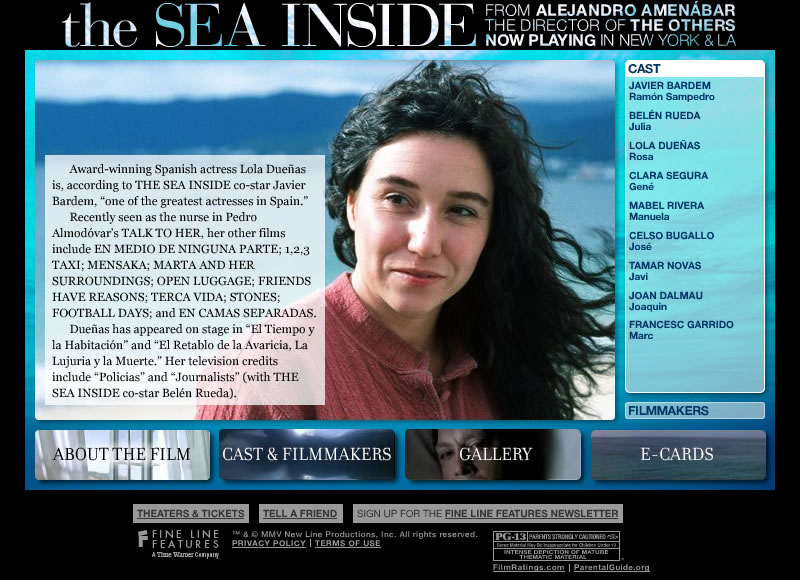 The Sea Inside - Cast and Crew Screen