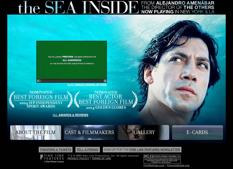 The Sea Inside - Home Screen