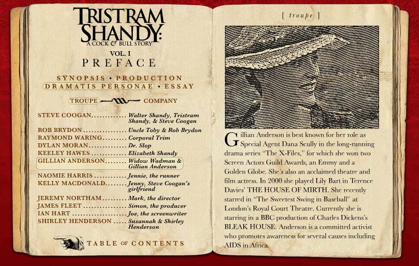 Tristram Shandy - Cast Screen