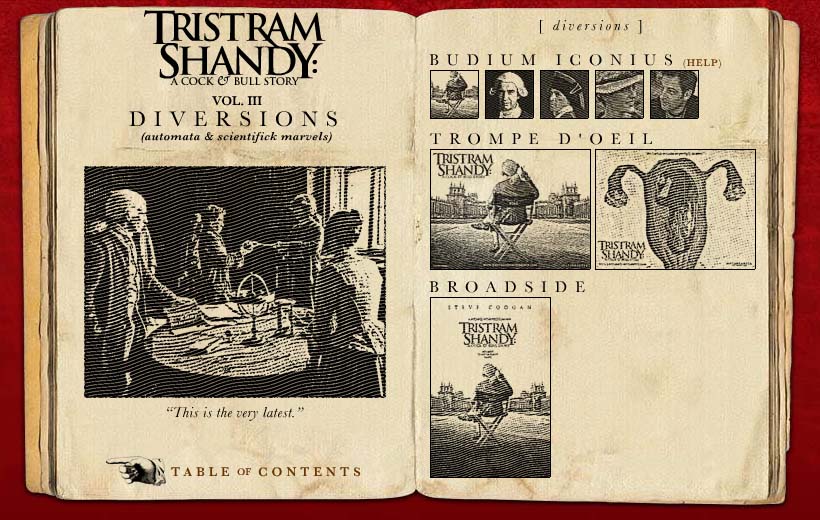 Tristram Shandy - Downloads Screen