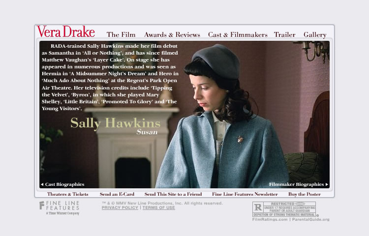 Vera Drake - About the Film Screen