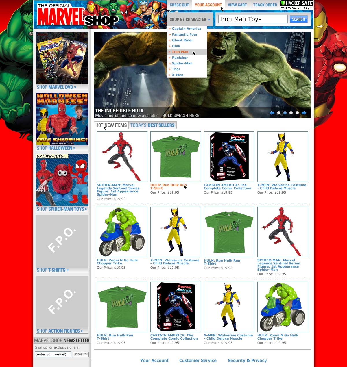 Marvel Shop - Early Unused Design Concept